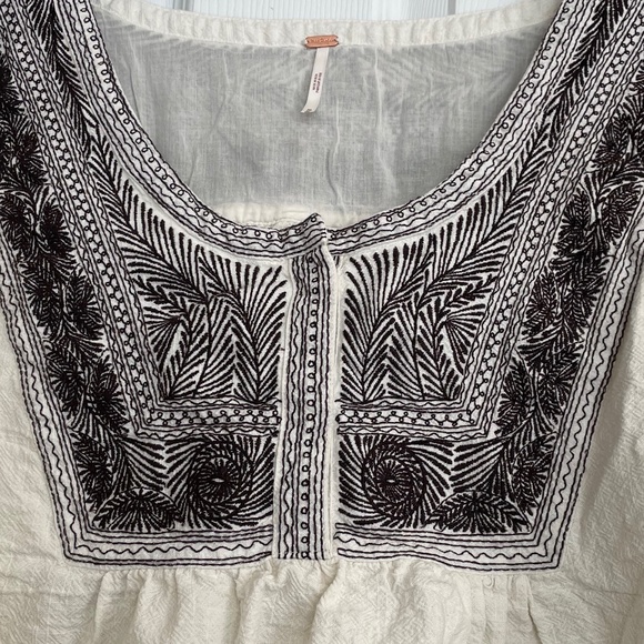 Free People Embroidered Top M - Picture 5 of 9